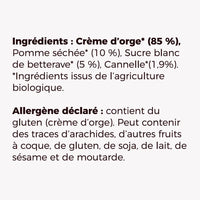 Liste des ingrédients de la Talbina (porridge) Pomme Cannelle