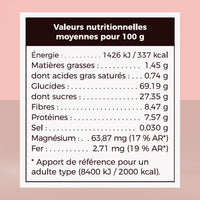 Valeurs nutriotionnelles de la Talbina (porridge) Pomme Cannelle